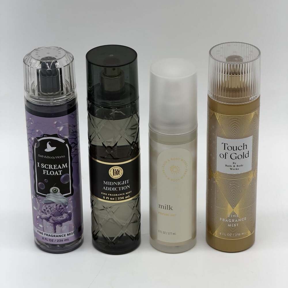 Lot of 4 Bath & Body Works Full Size 6 oz/8 oz Fine Fragrance Mists - Brand New!